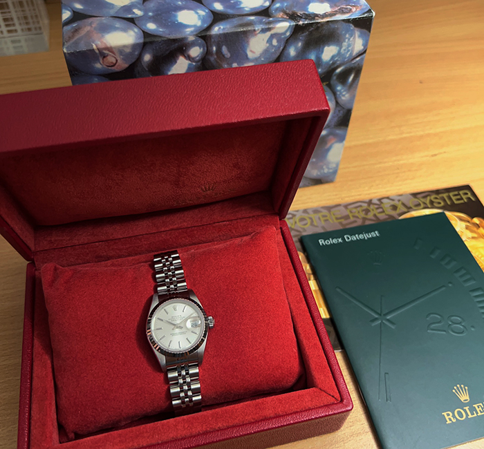 2003 Ladies' Rolex Oyster Perpetual Datejust 18K White Gold Bezel Ref. 79174